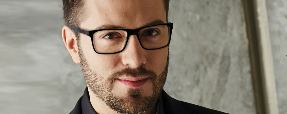 Man wearing Danny Gokey eyeglasses