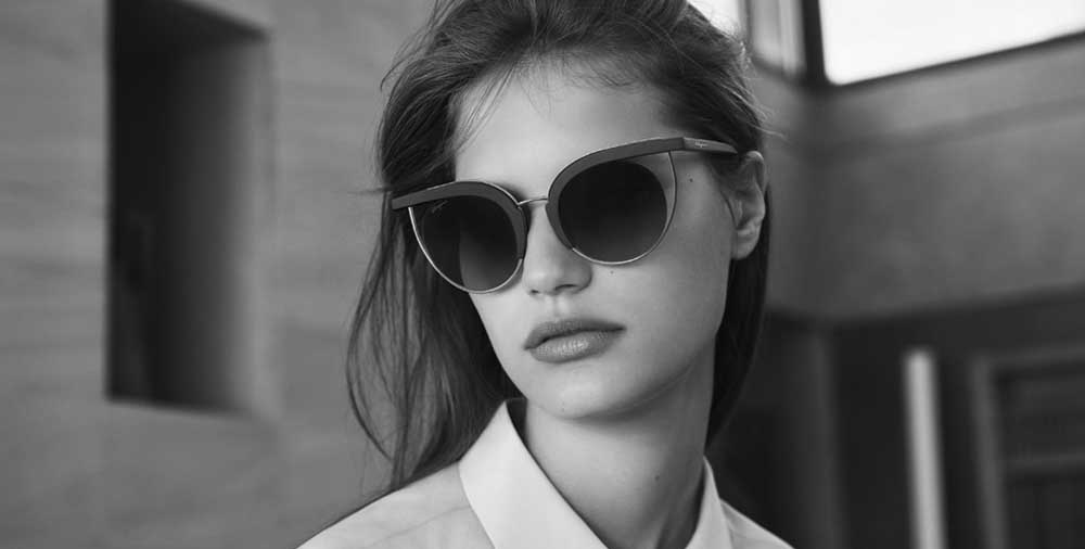 Woman wearing Salvatore Ferragamo glasses