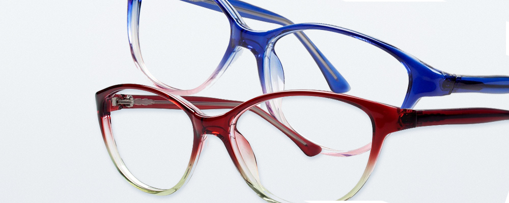 Two pairs of Modern Plastics eyewear