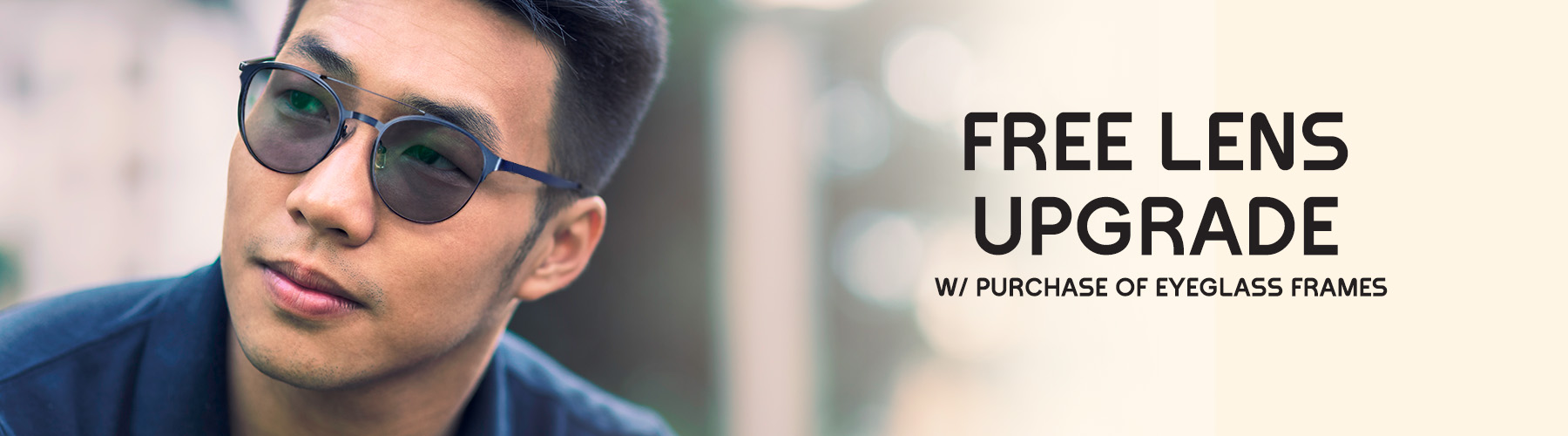 Free optical lens upgrade with eyeglass frame purchase Eye Boutique