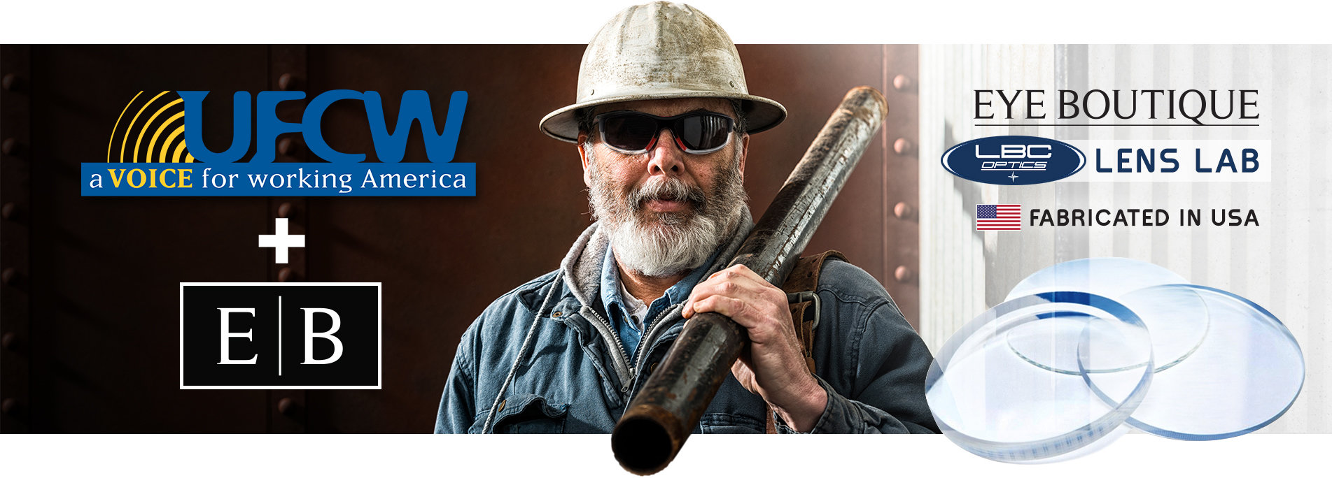 UFCW Made in America Lenses for Safety Glasses